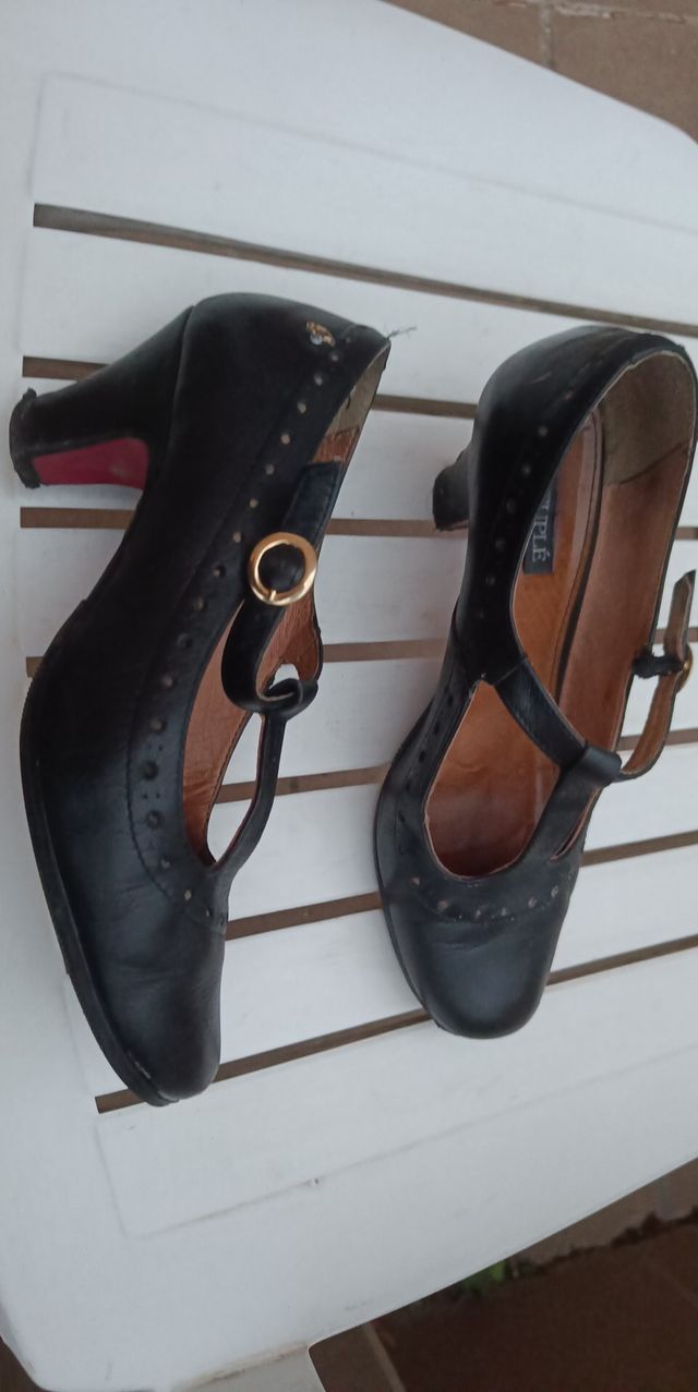 Zapato piel negro cuplé