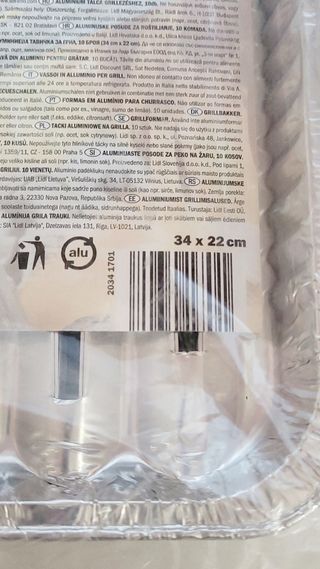 Bandejas aluminio gril 