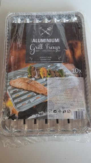 Bandejas aluminio gril 