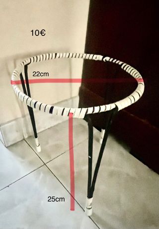 Mesita alta macetero y reposa macetas