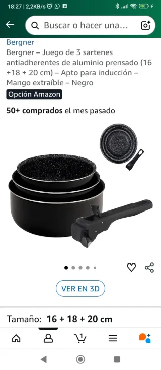 Placa Inducción Fagor y tres sartenes compatibles