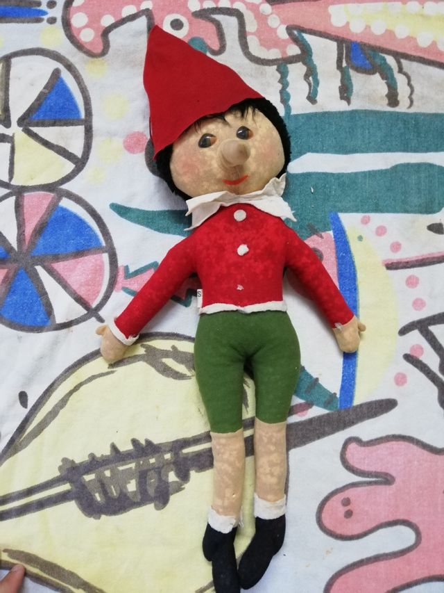 Pinocchio in panno anni 50 Alberani grande