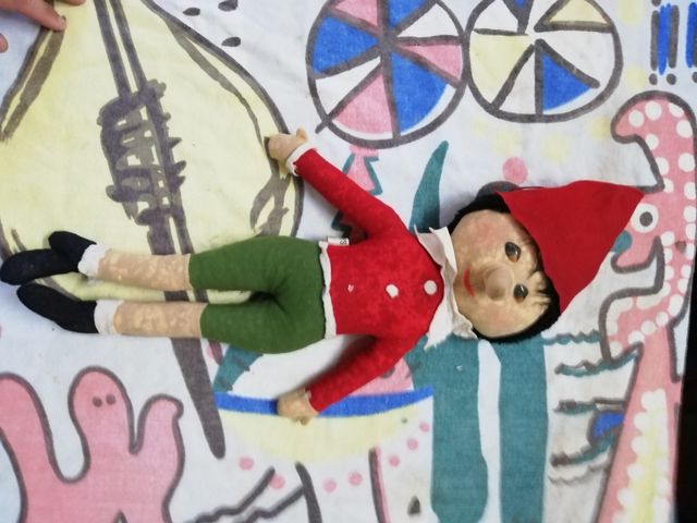 Pinocchio in panno anni 50 Alberani grande