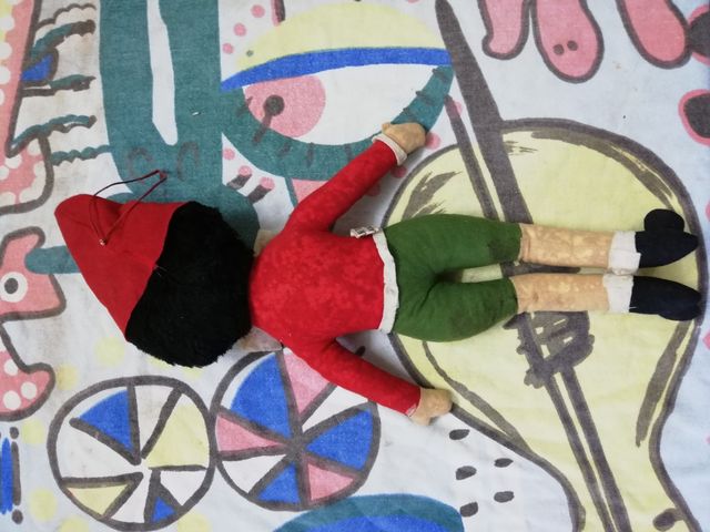 Pinocchio in panno anni 50 Alberani grande