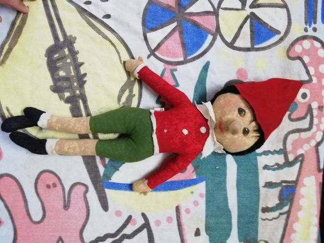 Pinocchio in panno anni 50 Alberani grande