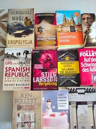 Novelas, libros alemán, inglés, francés, holandes