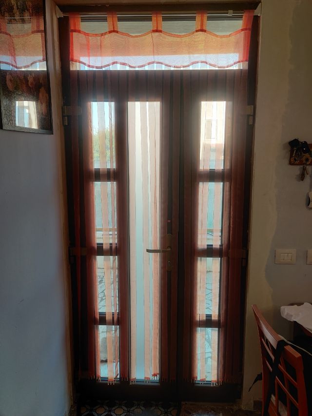 Tendina a fettucce arancione 110x225