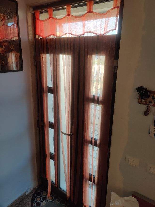 Tendina a fettucce arancione 110x225