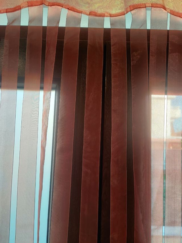 Tendina a fettucce arancione 110x225