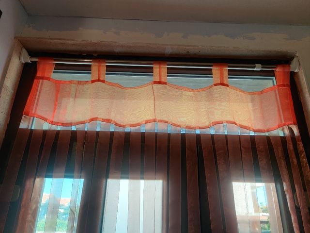 Tendina a fettucce arancione 110x225