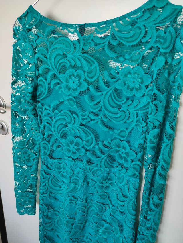 Miniabito pizzo verde