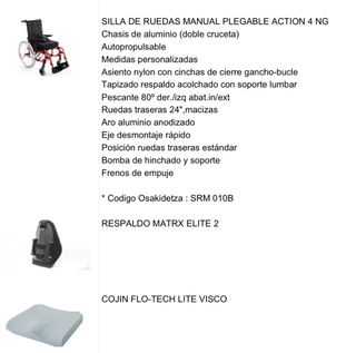 Silla de ruedas manual plegable
