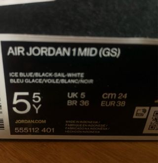 Jordan 1 mid ice blue ORIGINALES