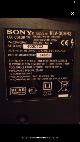 Sony KDL y KLV despieces
