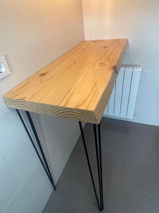 Mesa alta madera maciza