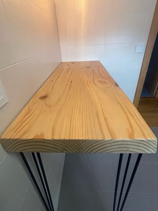 Mesa alta madera maciza