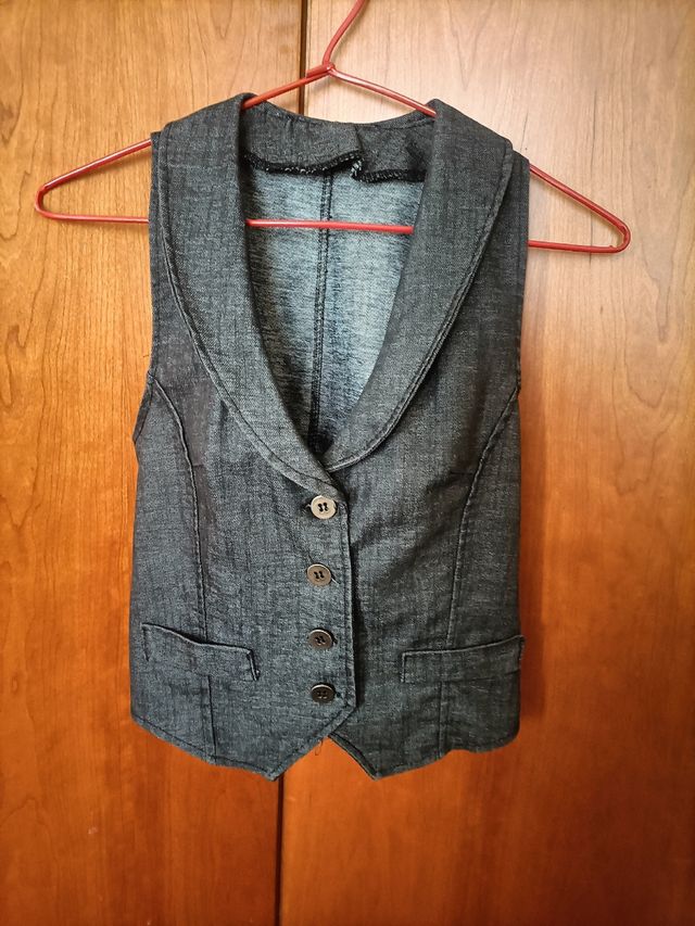 Chaleco  entallado vaquero