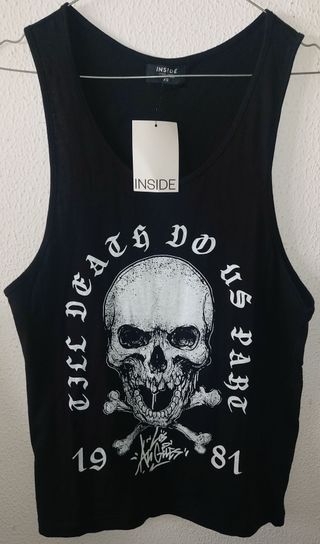 Camiseta de tirantes estampado calavera