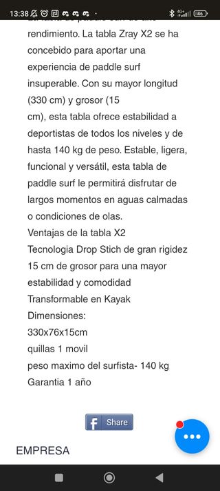 Alquiler tablas paddle surf / sup