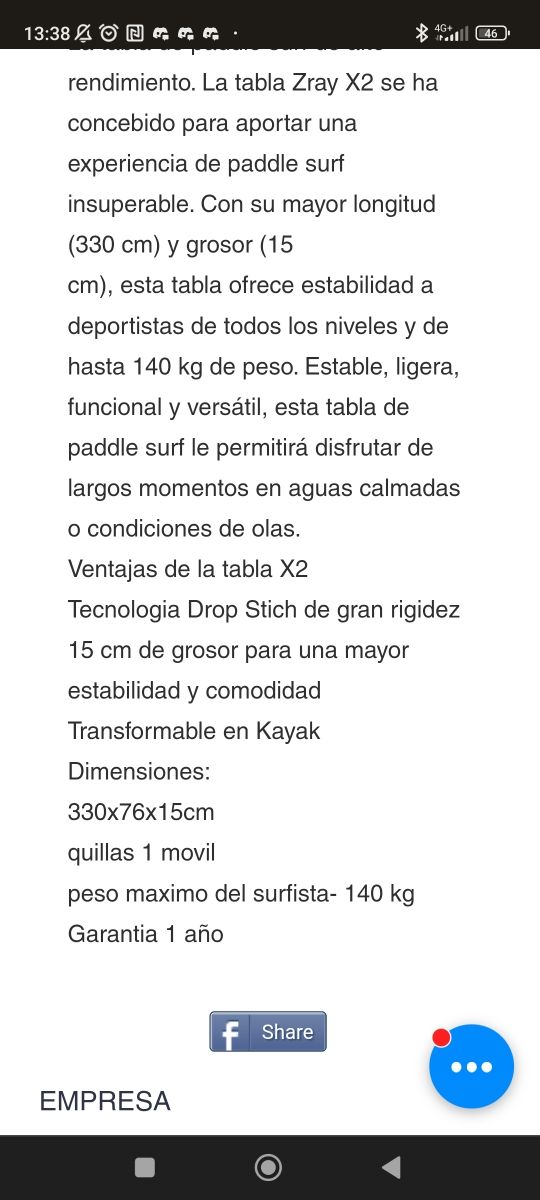 Alquiler tablas paddle surf / sup