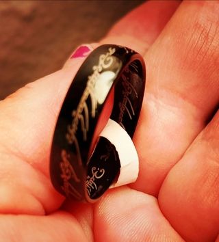 Anillo acero el señor de los anillos 