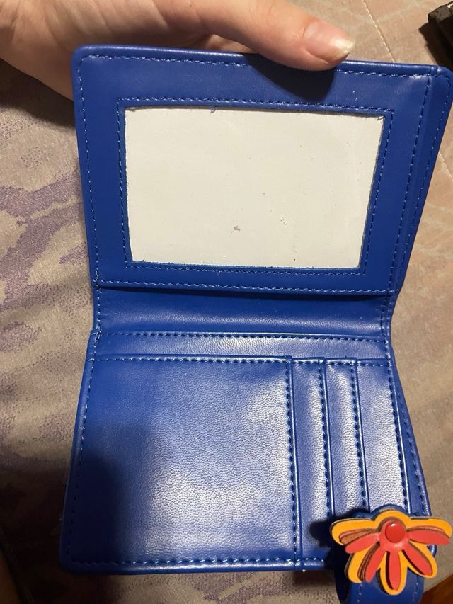 Cartera azul gato