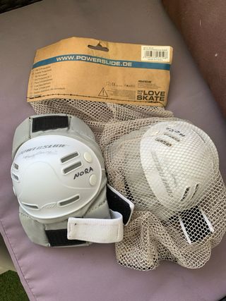 Juego set kit casco coderas rodilleras
