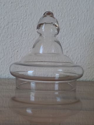 Tapa tapón cristal jarra tarro antiguo bombonera