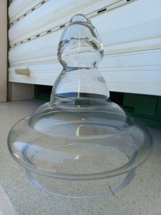 Tapa tapón cristal jarra tarro antiguo bombonera