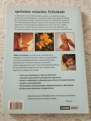 Adiós a la tristeza Libro