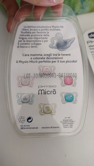 Set ciucci Chicco Physio forma 0-2 mesi