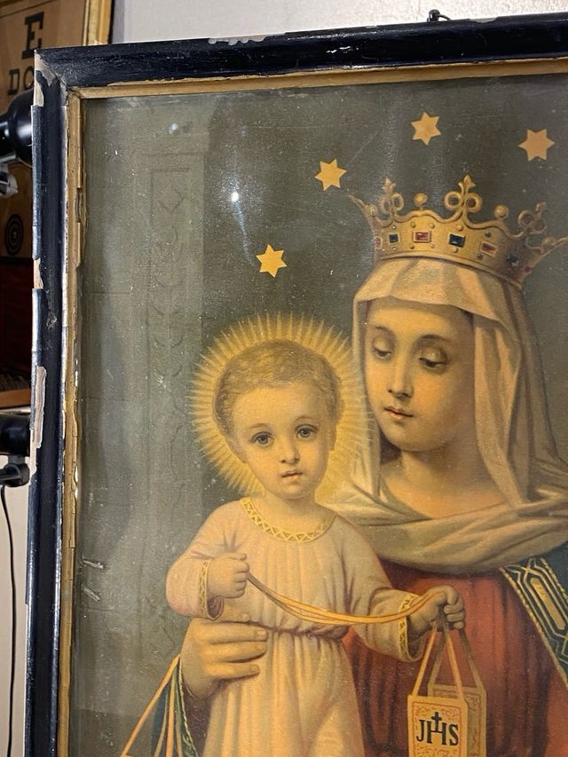 Pareja cromolitografías antiguas s.XIX