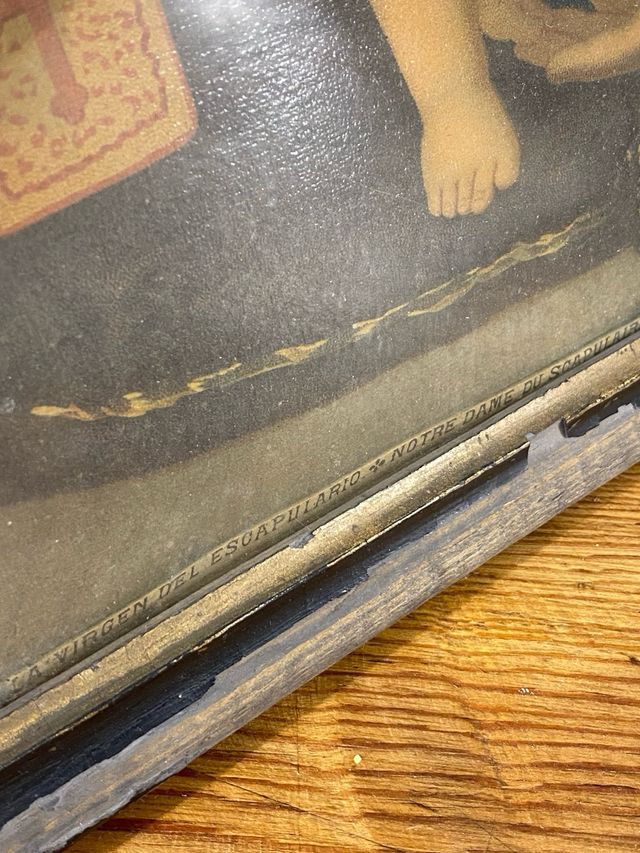 Pareja cromolitografías antiguas s.XIX