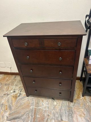 Mobile cassettiera in noce