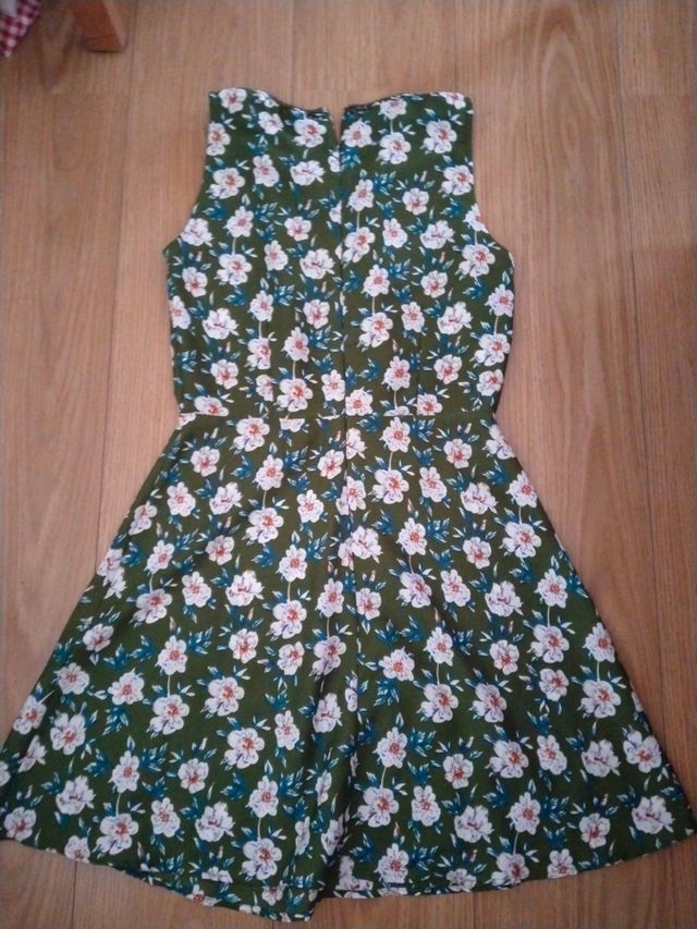 Vestido estampado esfera tonos verdes