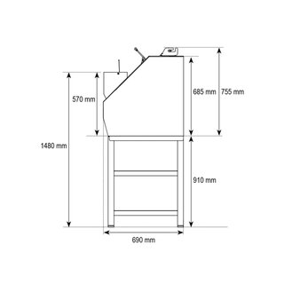 Formadora de barras Sinmag BAGUETTO con mesa rueda