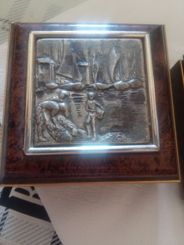 CAJITAS DE MADERA CON PLATA 925