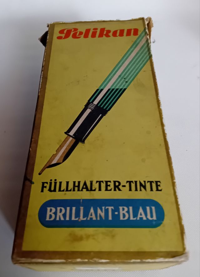 Botella tinta Pelikan estilográfica azul