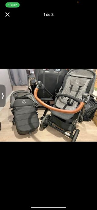 Passeggino trio JANE Muum Jet nero t34