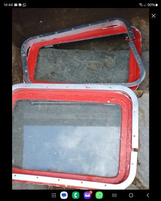 2 ventanas para embarcación de aluminio 