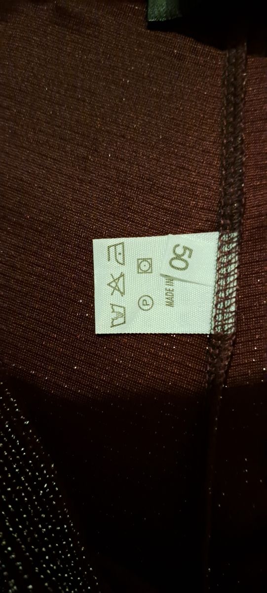 Pantaloni bordeaux in lurex 