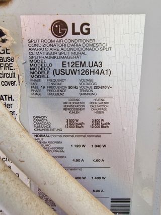 LG AIRE ACONDICIONADO 