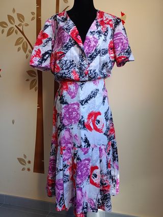 Vestido flores vintage 