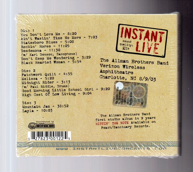 Anfiteatro inalámbrico Verizon de Allman Brothers Band