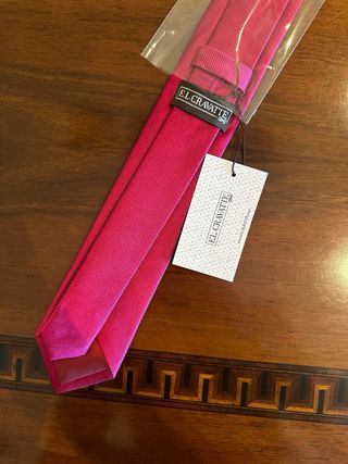 Corbata Fina Fucsia - Seda