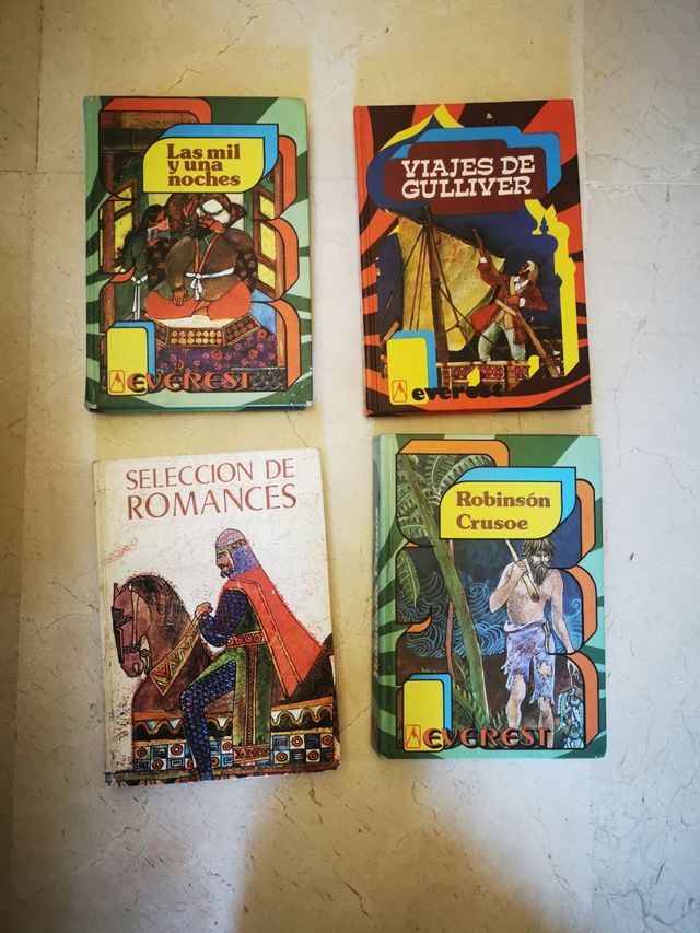 4 libros juveniles editorial Everest vintage