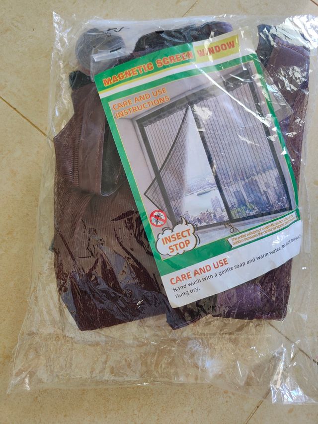 Mosquitera magnética color marron