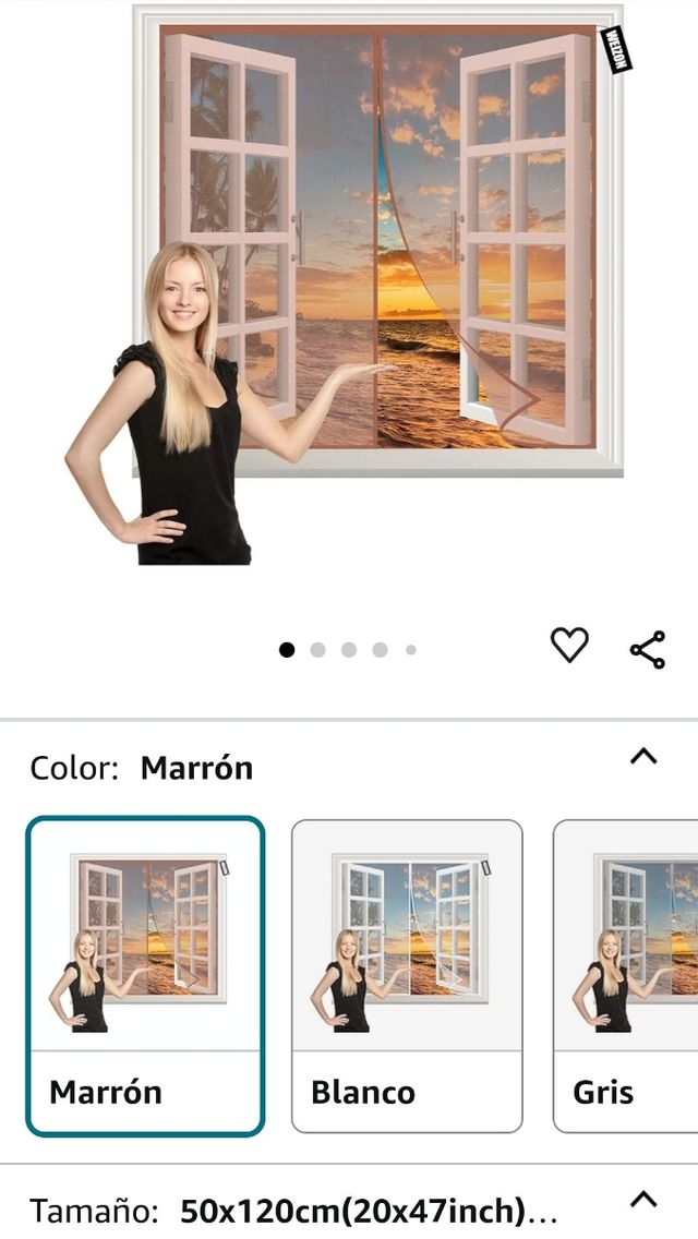 Mosquitera magnética color marron