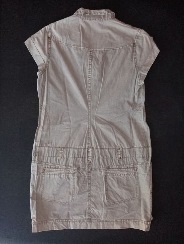 Vestido vaquero verde caqui