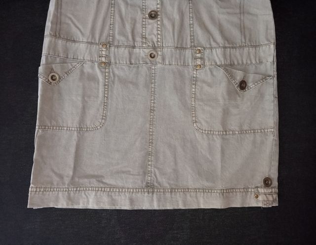 Vestido vaquero verde caqui